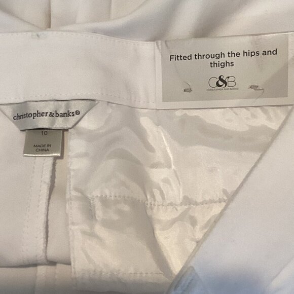 NWT Christopher & Banks Perfect Pant Shaped Fit Mid-Rise Trouser 10 Avg  293B - Picture 7 of 9